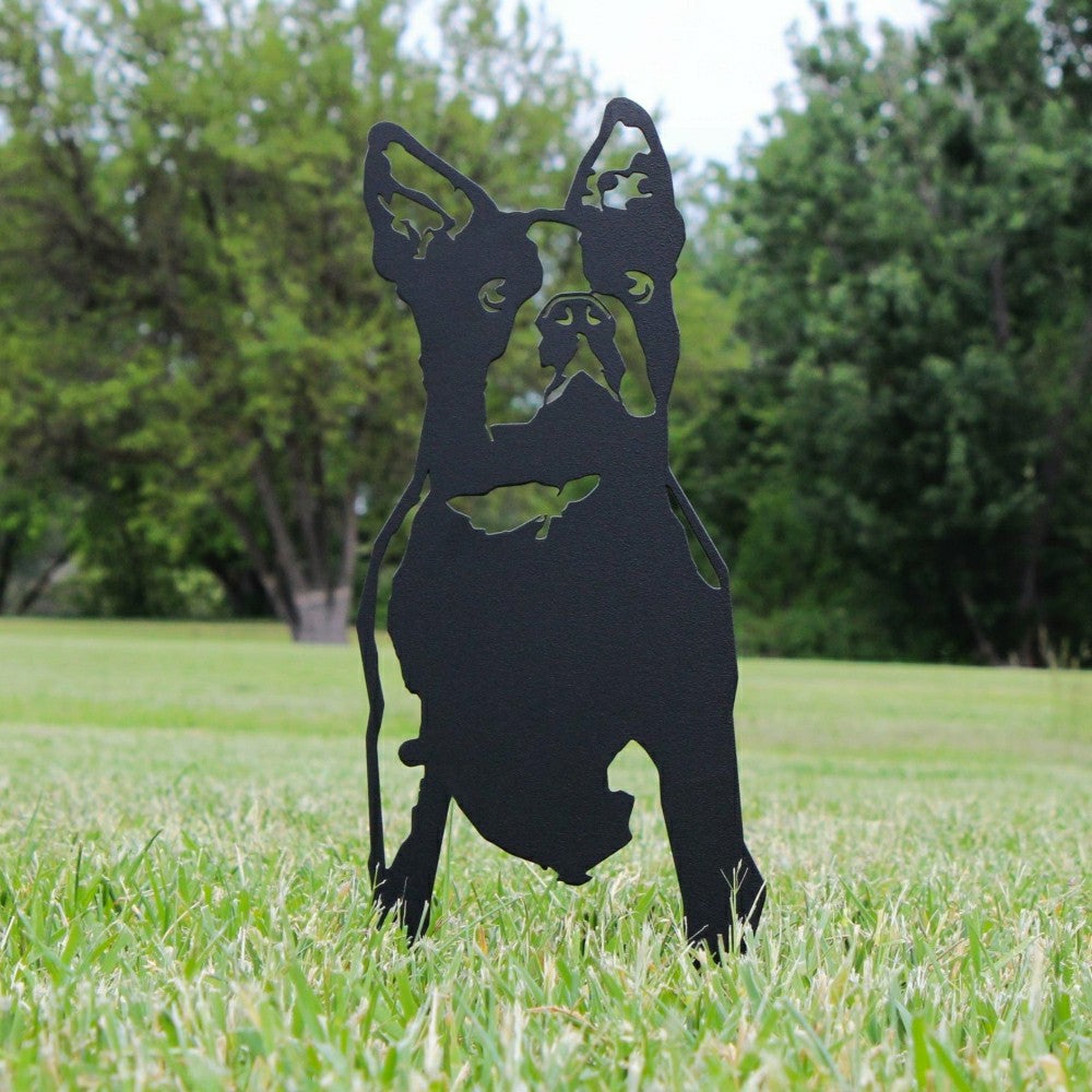 Plow & Hearth Boston Terrier Garden Stake