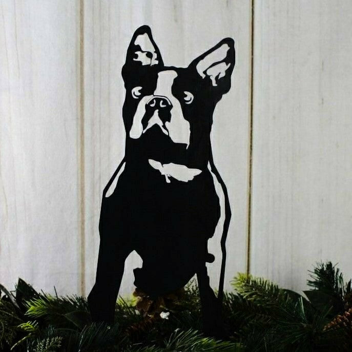 Plow & Hearth Boston Terrier Garden Stake