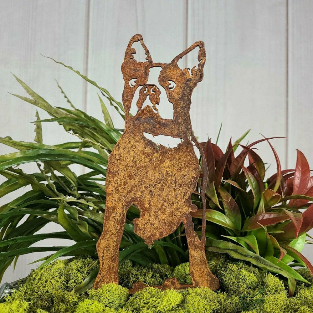 Plow & Hearth Boston Terrier Garden Stake