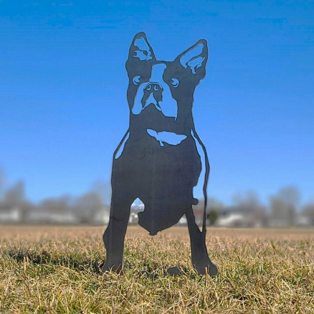 Plow & Hearth Boston Terrier Garden Stake