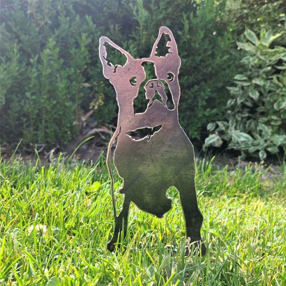 Plow & Hearth Boston Terrier Garden Stake
