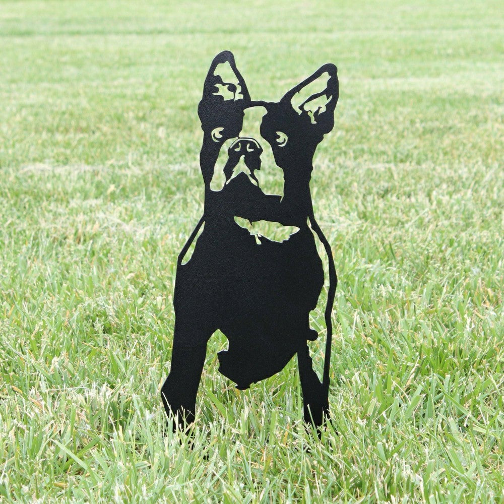 Plow & Hearth Boston Terrier Garden Stake