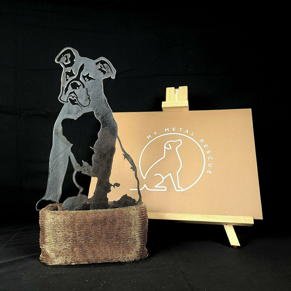 Plow & Hearth Boxer Garden Stake
