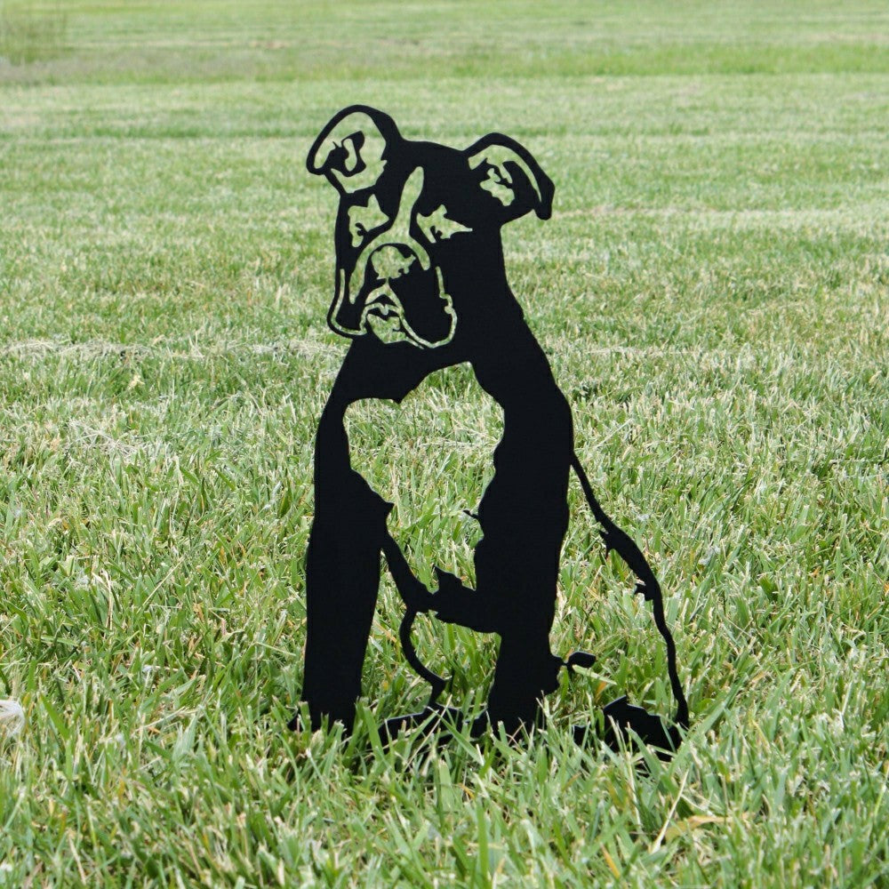 Plow & Hearth Boxer Garden Stake