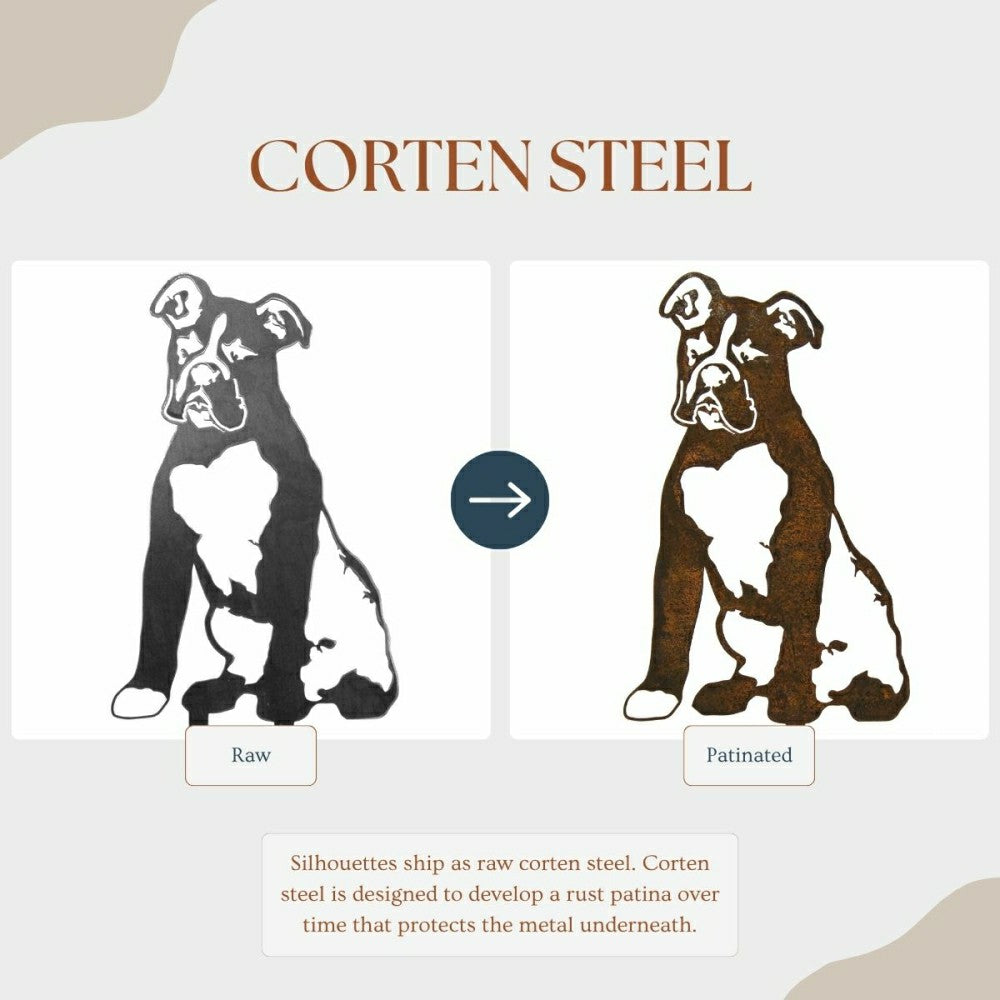 Plow & Hearth Boxer Garden Stake