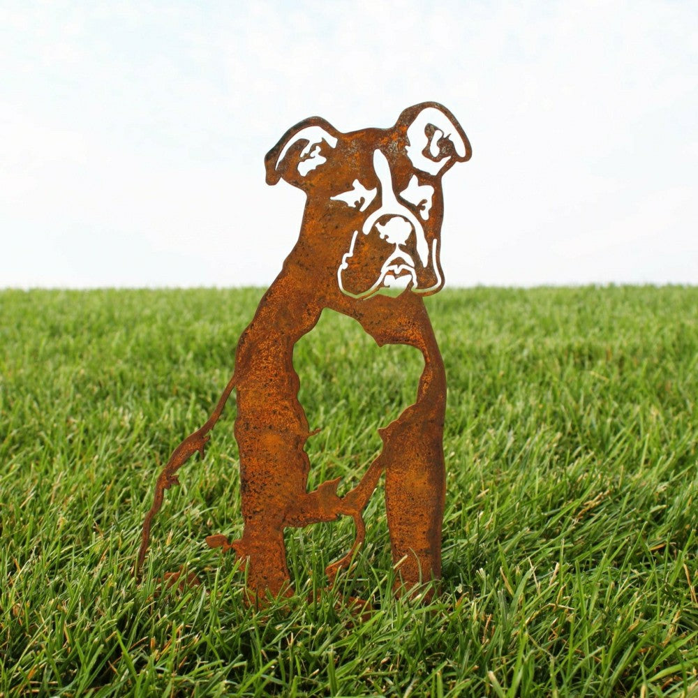 Plow & Hearth Boxer Garden Stake