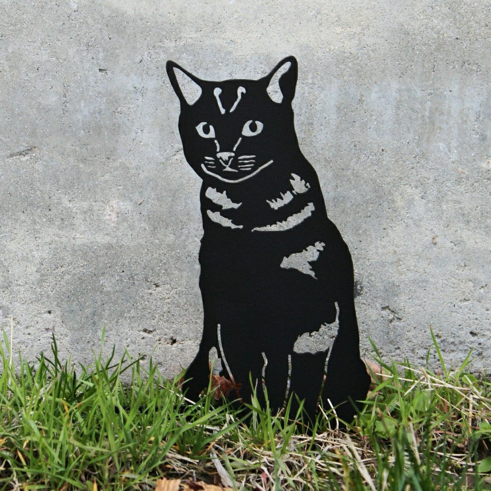 Plow & Hearth Shorthair Tabby Garden Stake