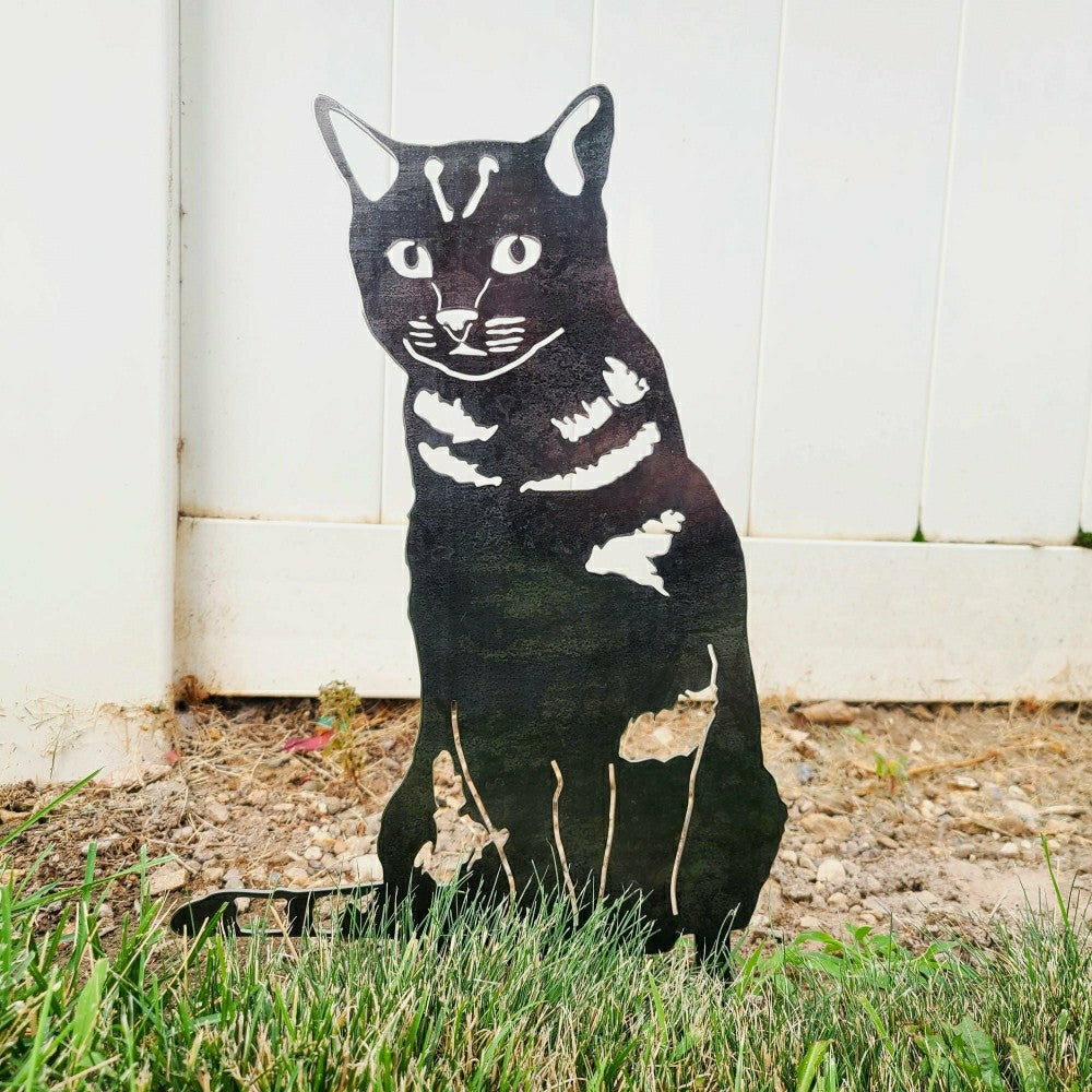 Plow & Hearth Shorthair Tabby Garden Stake