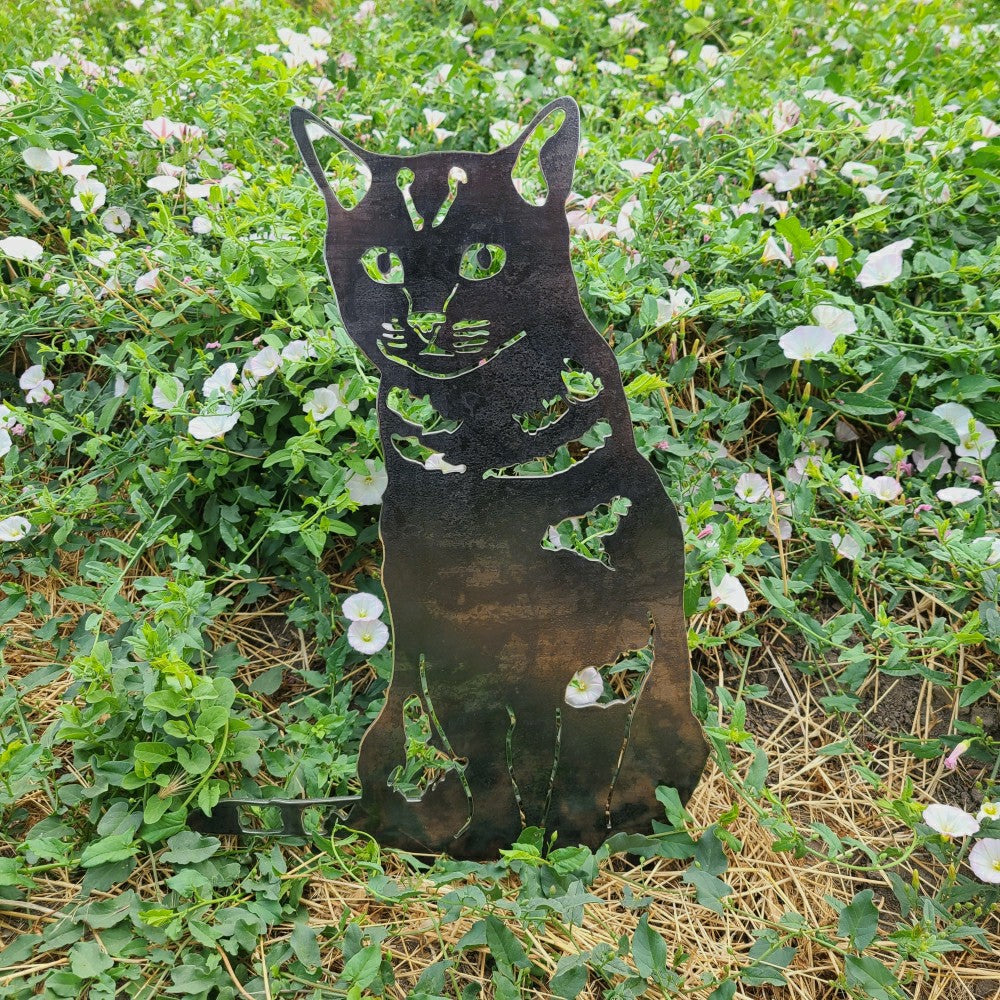 Plow & Hearth Shorthair Tabby Garden Stake
