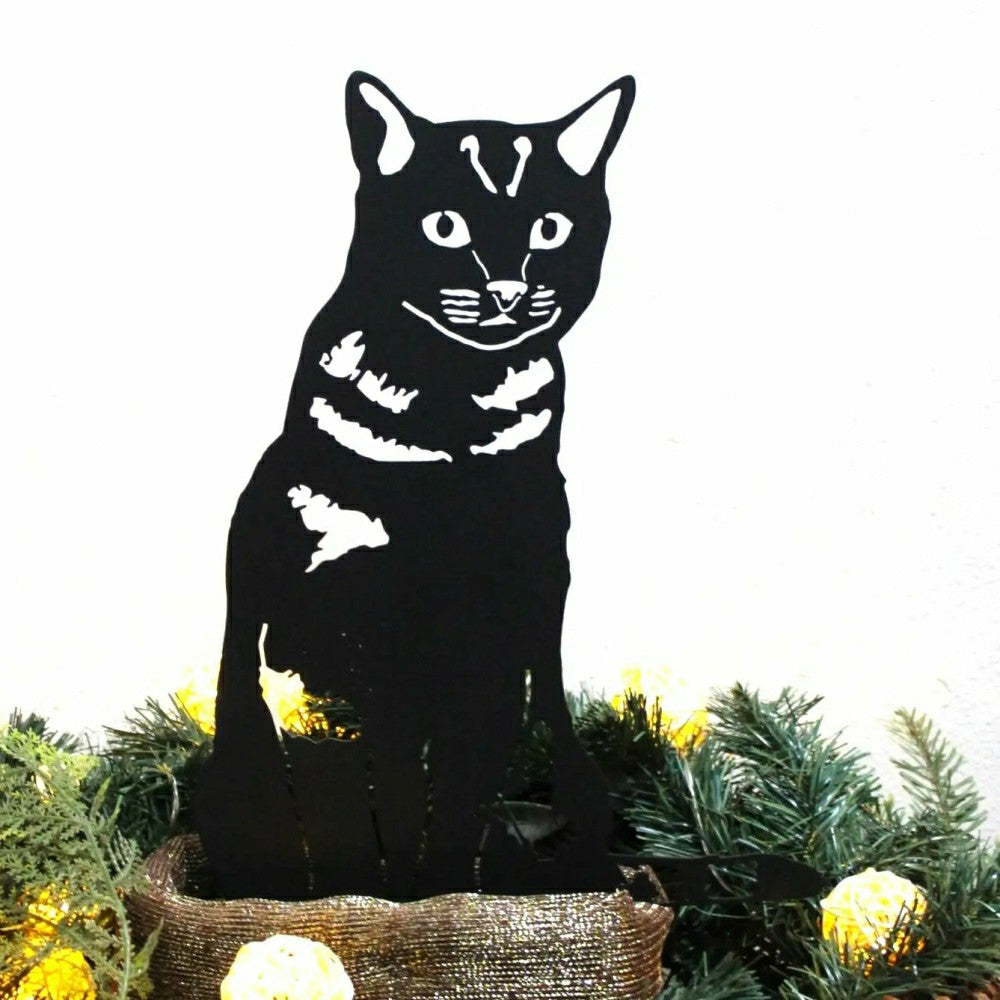 Plow & Hearth Shorthair Tabby Garden Stake