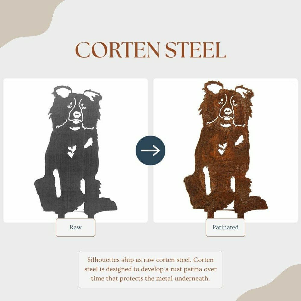 Plow & Hearth Border Collie Garden Stake