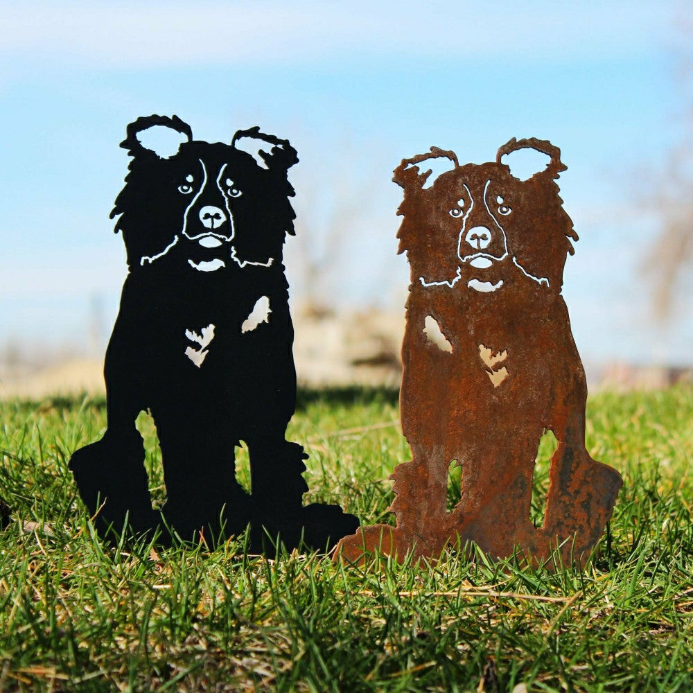 Plow & Hearth Border Collie Garden Stake