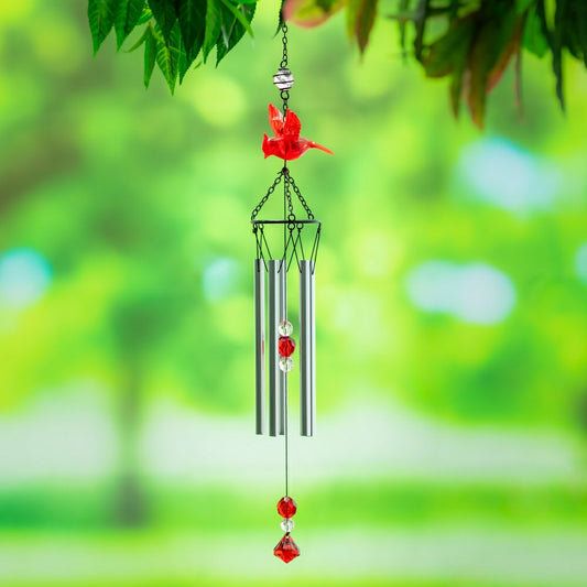 Plow & Hearth Cardinal Memorial Acrylic Wind Chime
