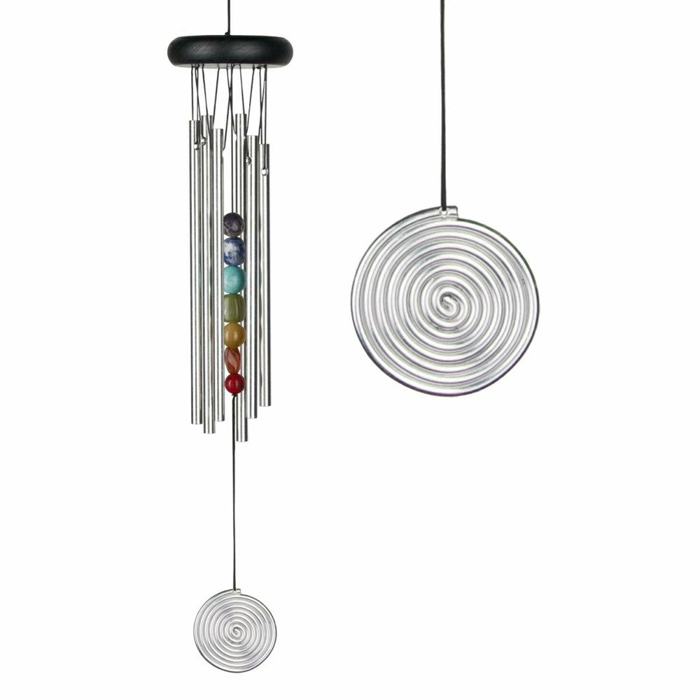 Plow & Hearth Chakra Chime Seven Stones Silver