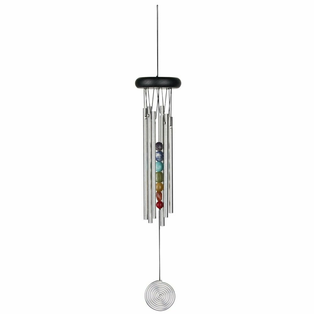 Plow & Hearth Chakra Chime Seven Stones Silver