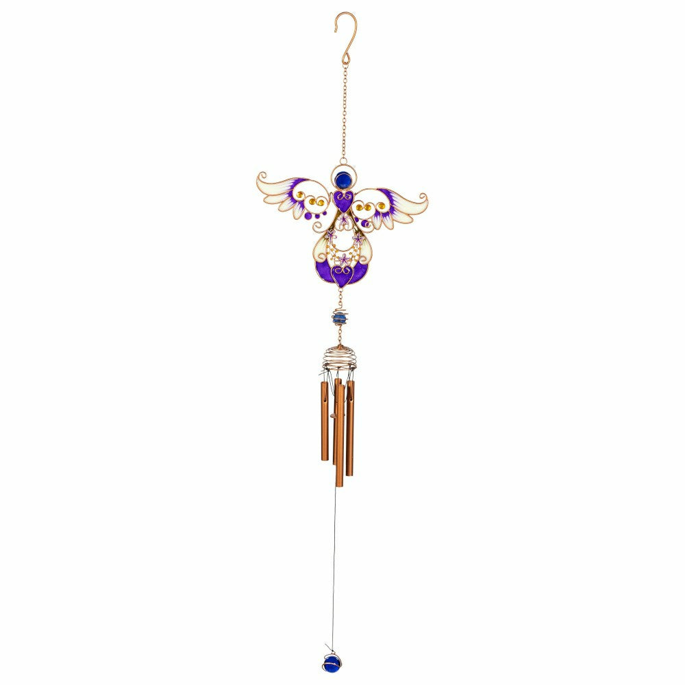 Plow & Hearth Memorial Wind Chime, Metal, Angel