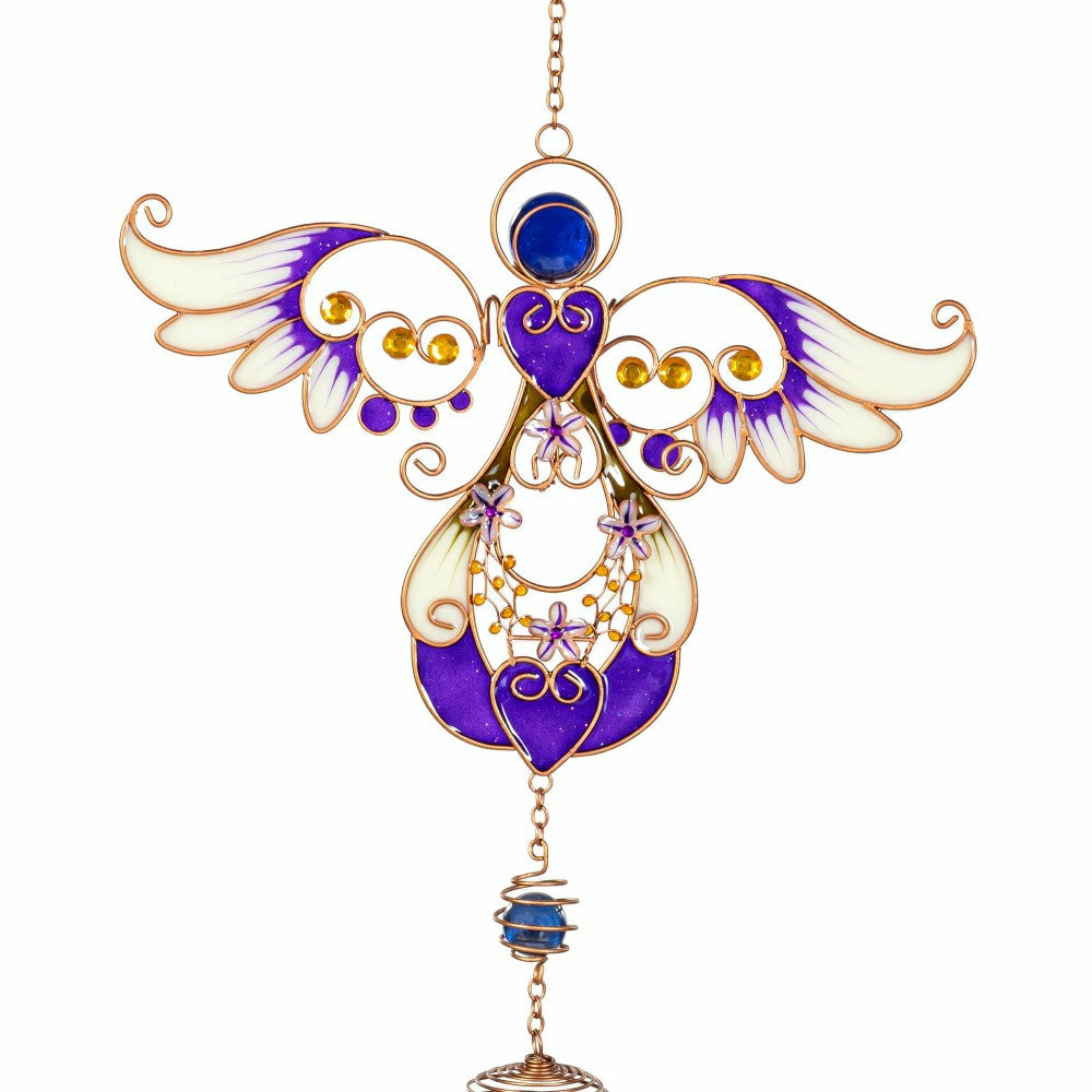 Plow & Hearth Memorial Wind Chime, Metal, Angel