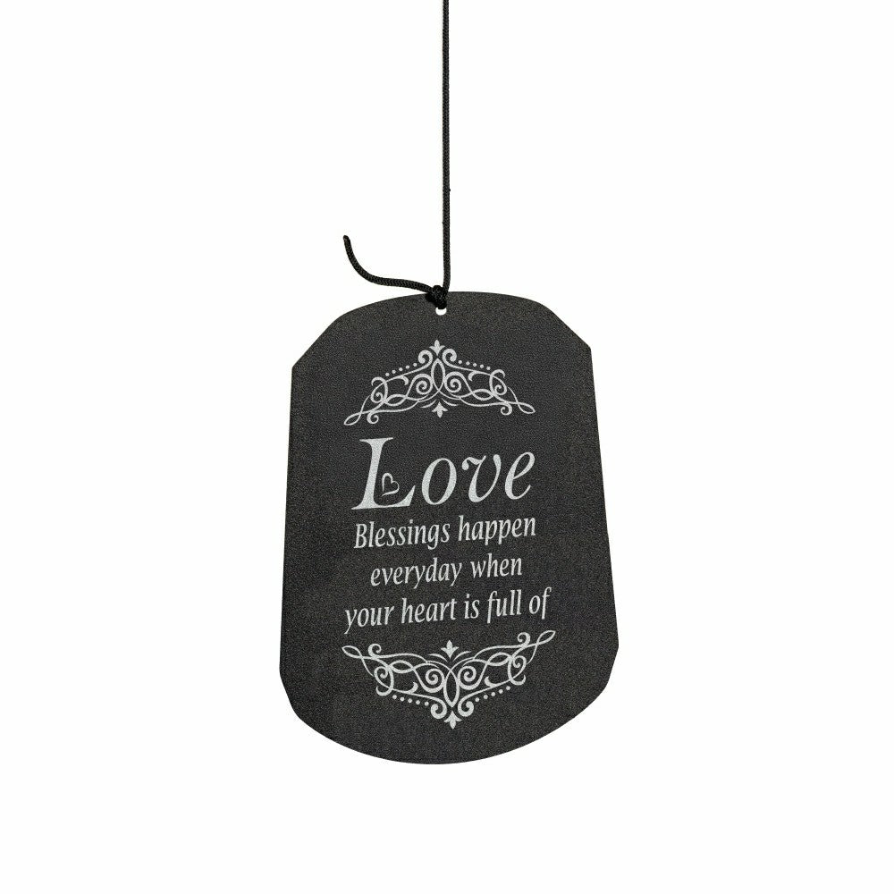 Plow & Hearth Avria Hand-Tuned Wind Chime, Metal, "Love", 42"
