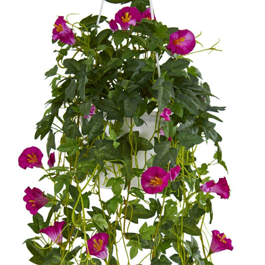 Plow & Hearth 30” Petunia Hanging Basket Artificial Plant