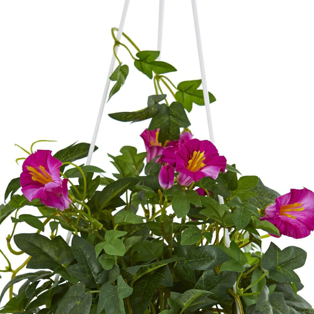 Plow & Hearth 30” Petunia Hanging Basket Artificial Plant
