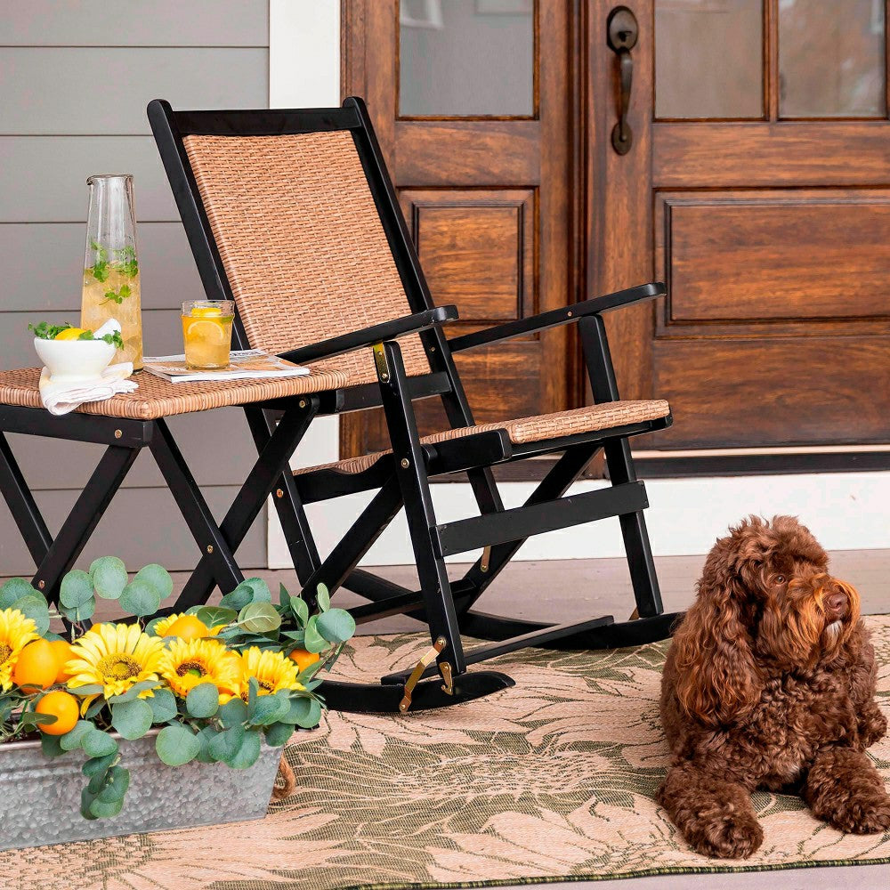 Plow & Hearth Faux Sunflower, Lemon and Eucalyptus Floral Arrangement in Planter