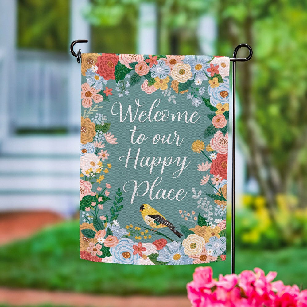 Plow & Hearth Cottage Garden Sentimental Suede Garden Flag