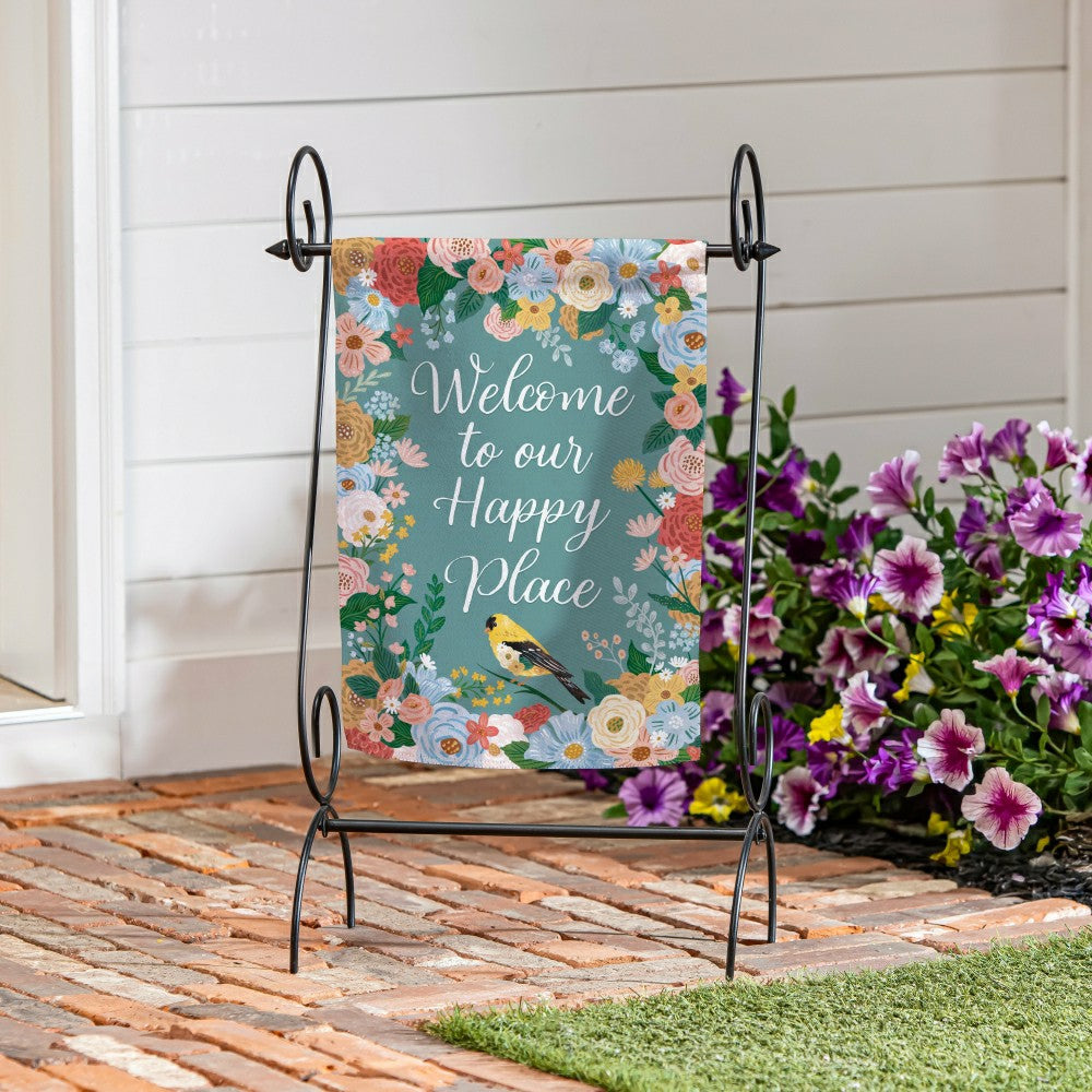Plow & Hearth Cottage Garden Sentimental Suede Garden Flag
