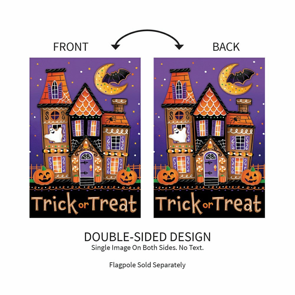Plow & Hearth Trick or Sweets Lustre Garden Flag
