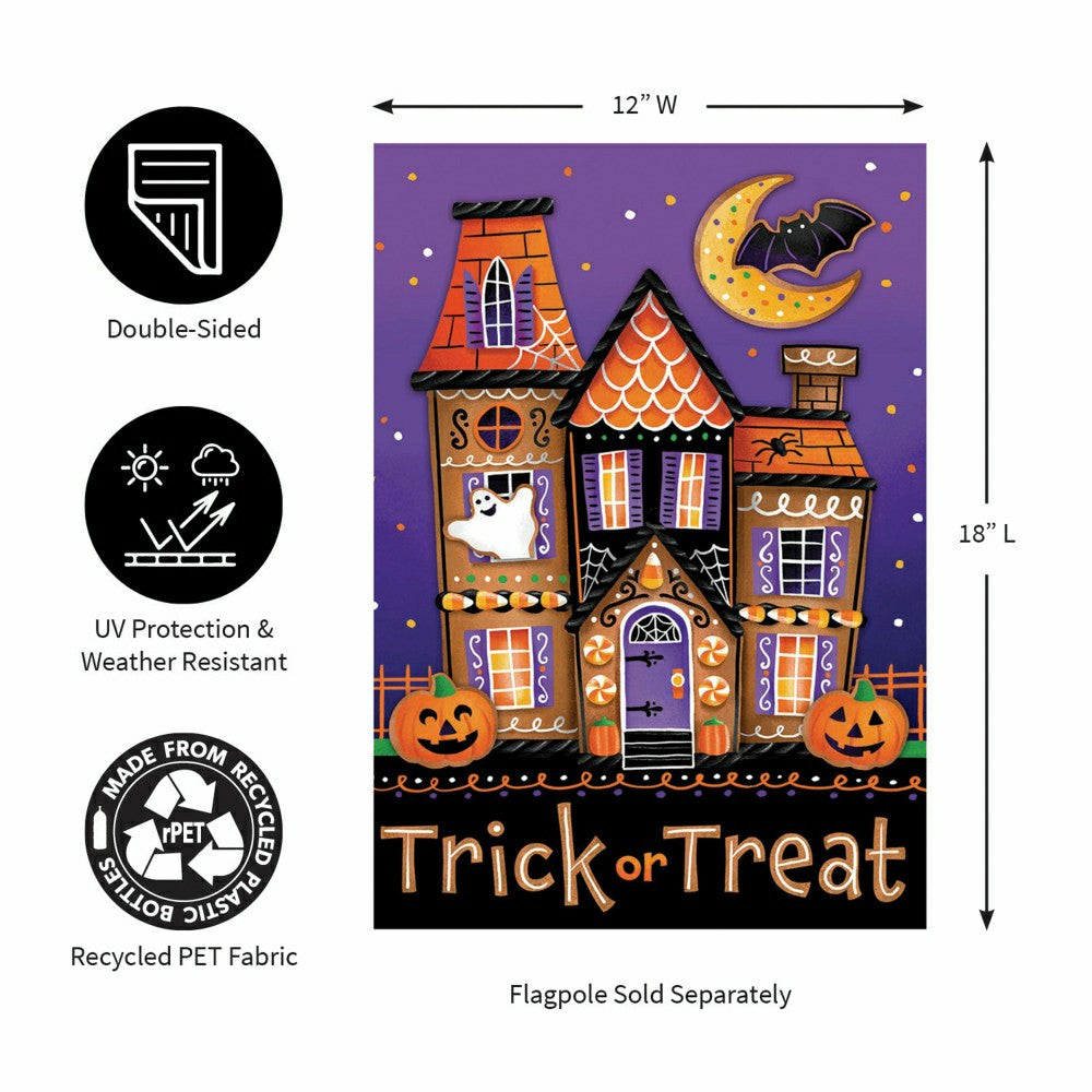 Plow & Hearth Trick or Sweets Lustre Garden Flag