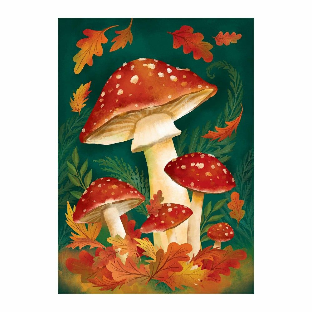 Plow & Hearth Fungi For Fall Suede House Flag