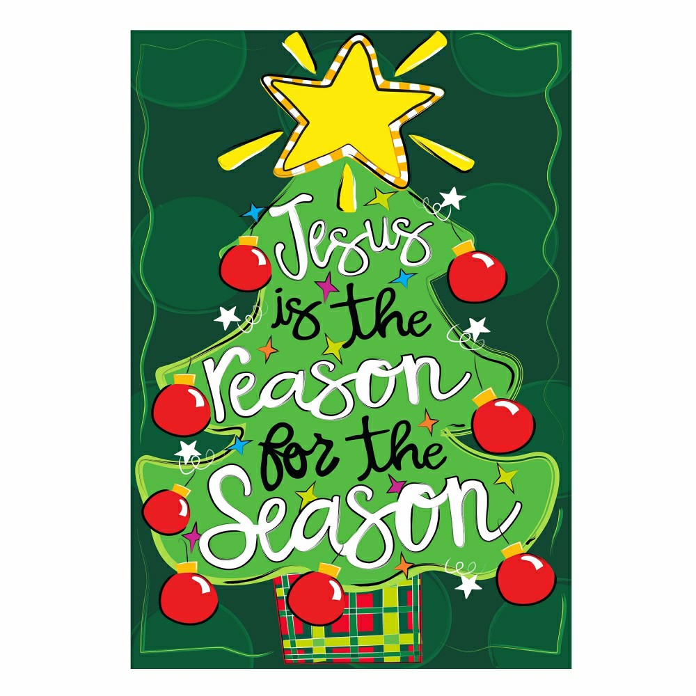 Plow & Hearth Jesus Is The Reason Applique House Flag