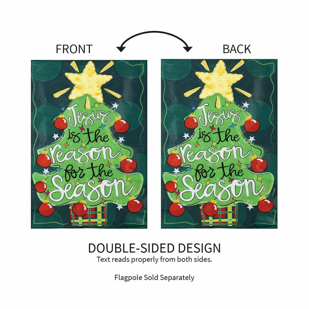 Plow & Hearth Jesus Is The Reason Applique House Flag