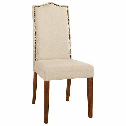 Plow & Hearth Romero Parson Linen Upholstery Chair, Chestnut