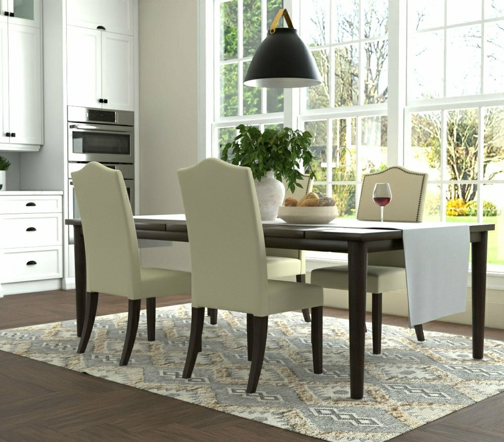 Plow & Hearth Romero Parson Linen Upholstery Chair, Chestnut