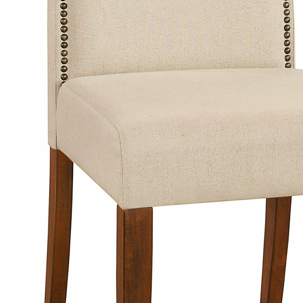 Plow & Hearth Romero Parson Linen Upholstery Chair, Chestnut