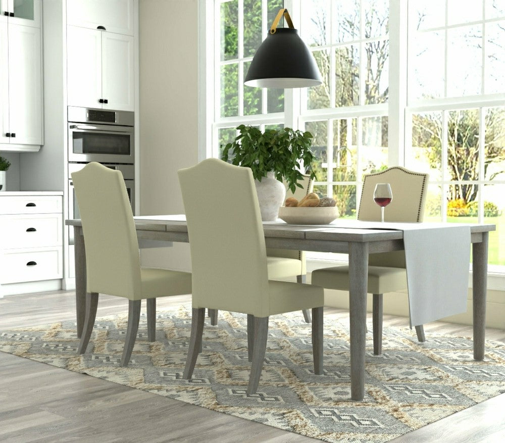 Plow & Hearth Romero Parson Linen Upholstery Chair, Natural Driftwood