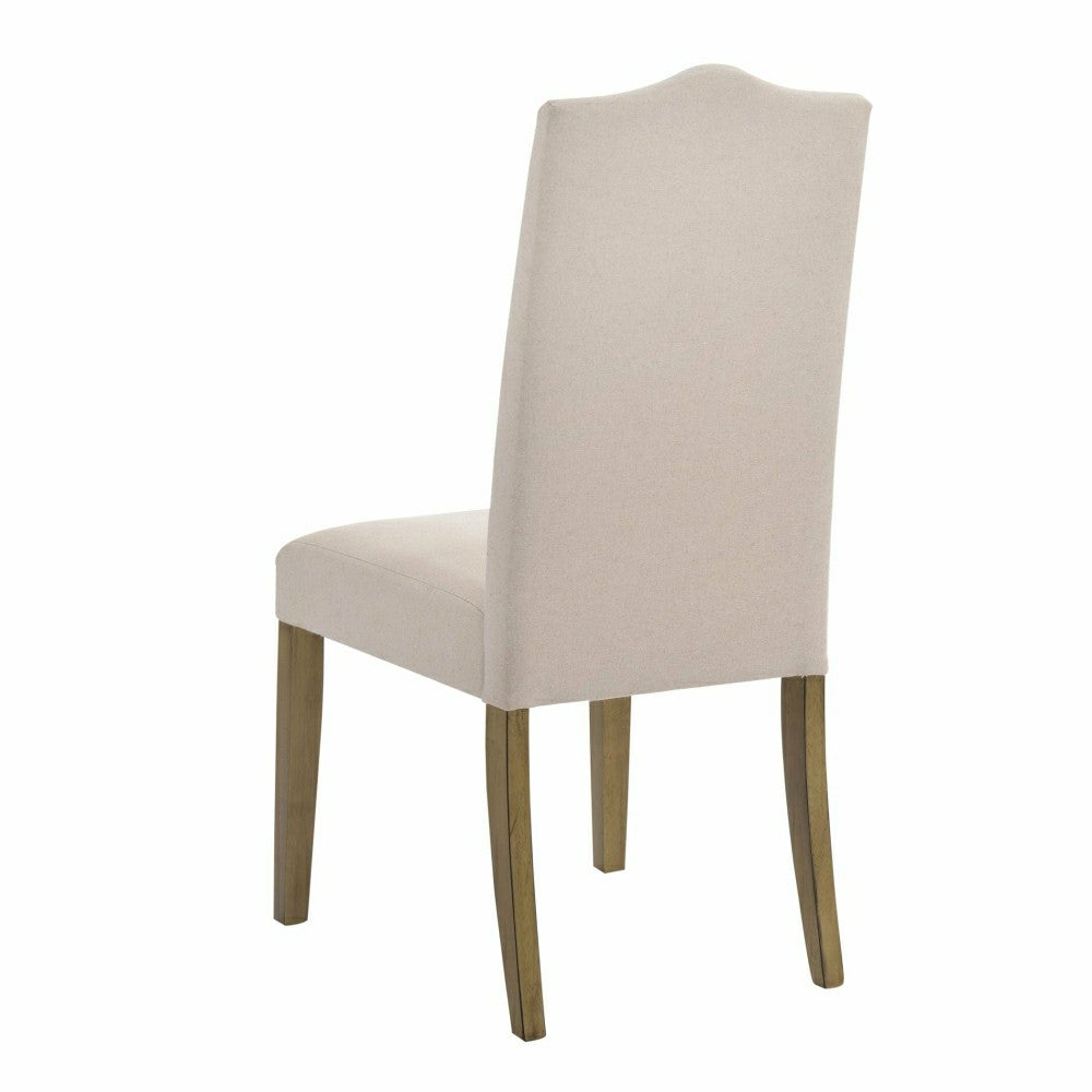 Plow & Hearth Romero Parson Linen Upholstery Chair, Harvest Oak
