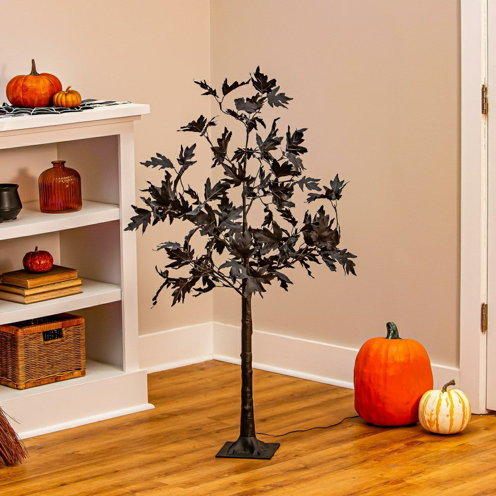 Plow & Hearth Halloween Maple Indoor/Outdoor LED Color Changing Tree, 43"H