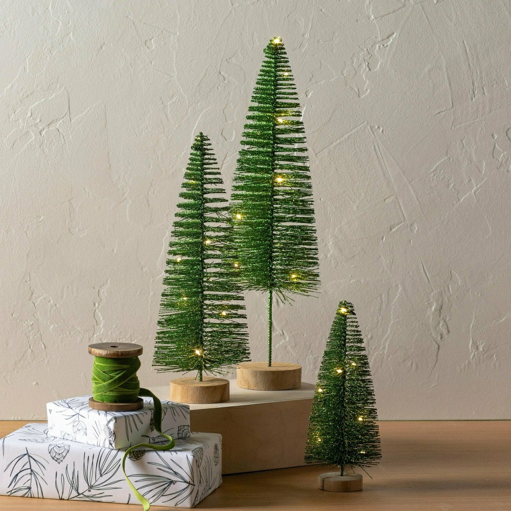 Plow & Hearth Set of Three Green Tabletop Trees