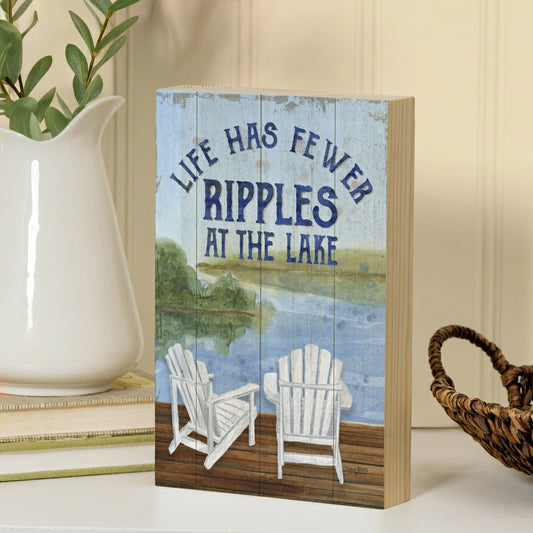 Plow & Hearth Lake Living Plock Ripples at the Lake 8x12"