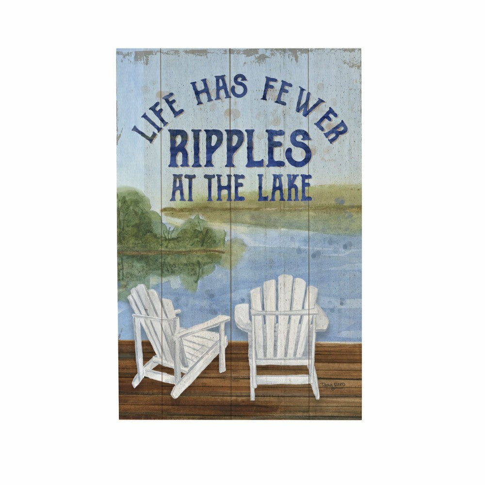 Plow & Hearth Lake Living Plock Ripples at the Lake 8x12"