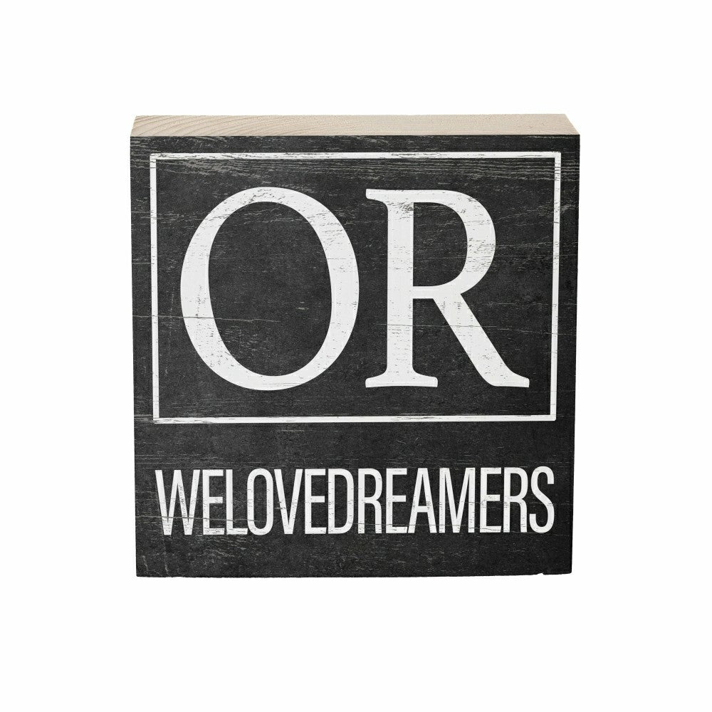 Plow & Hearth State Sign Wood Block Oregon 6"x6"
