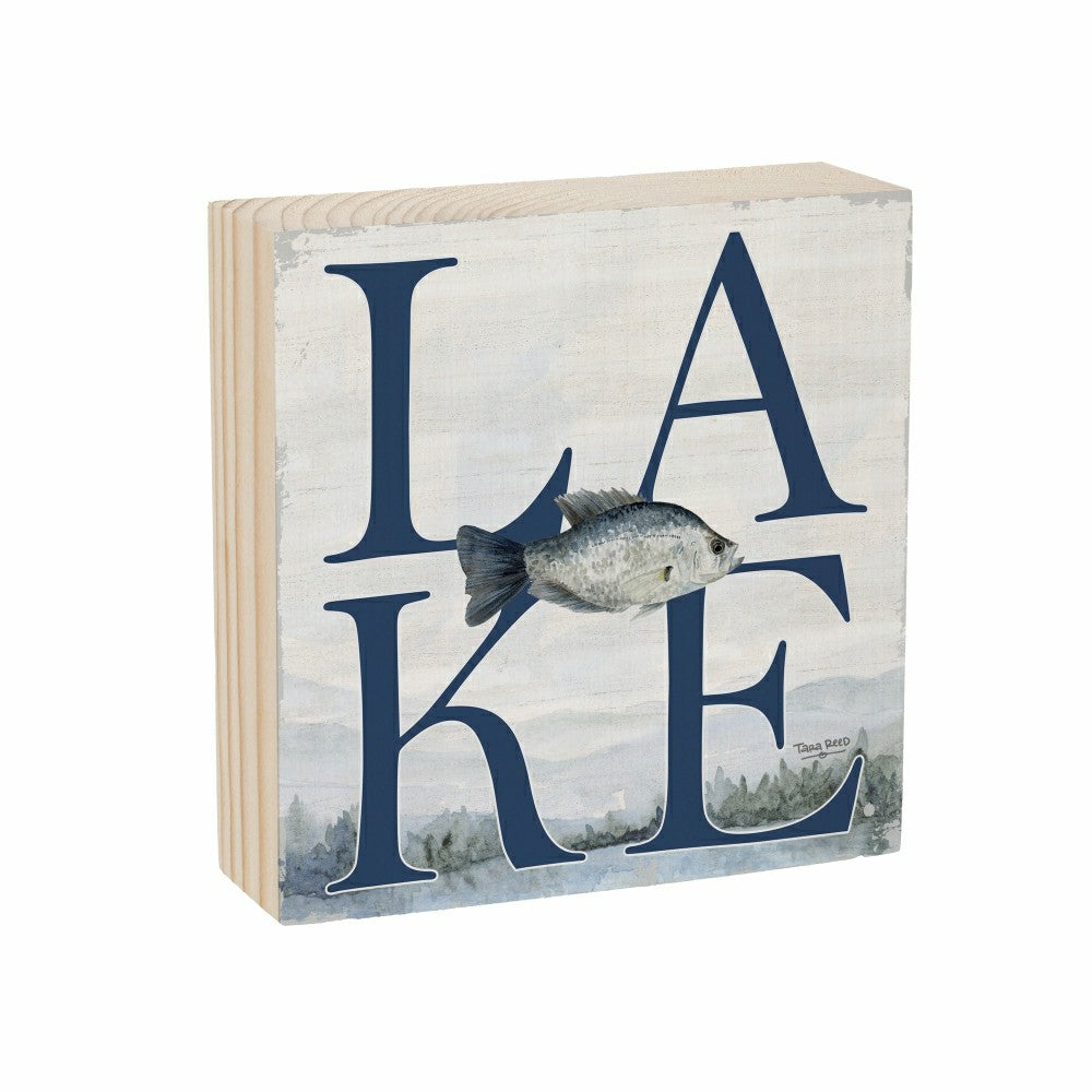 Plow & Hearth Lake Living Wooden Plock Lake Fish 6x6"