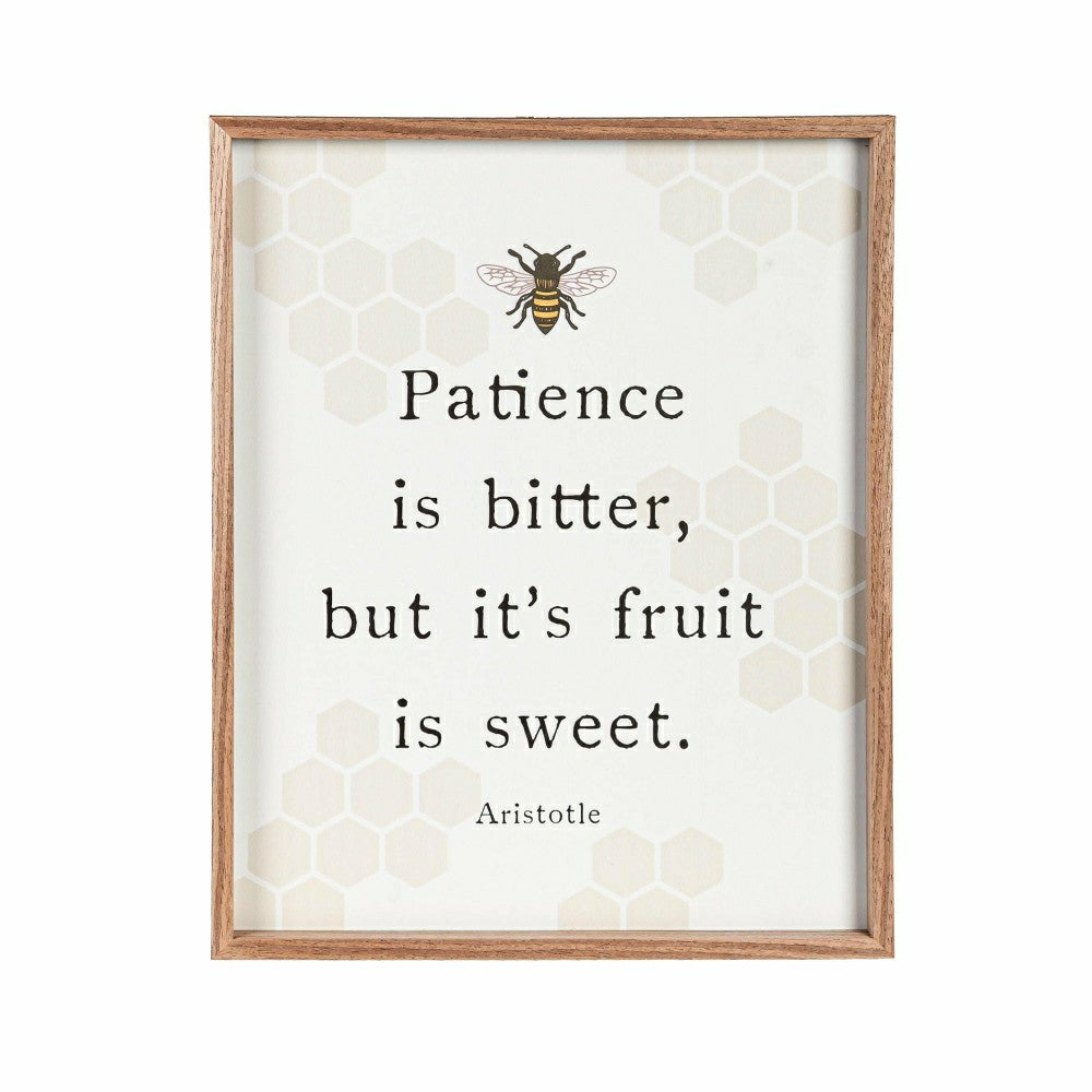 Plow & Hearth Pollinator Garden Indoor Wall Décor, Wooden Wall with Frame, Inspirati