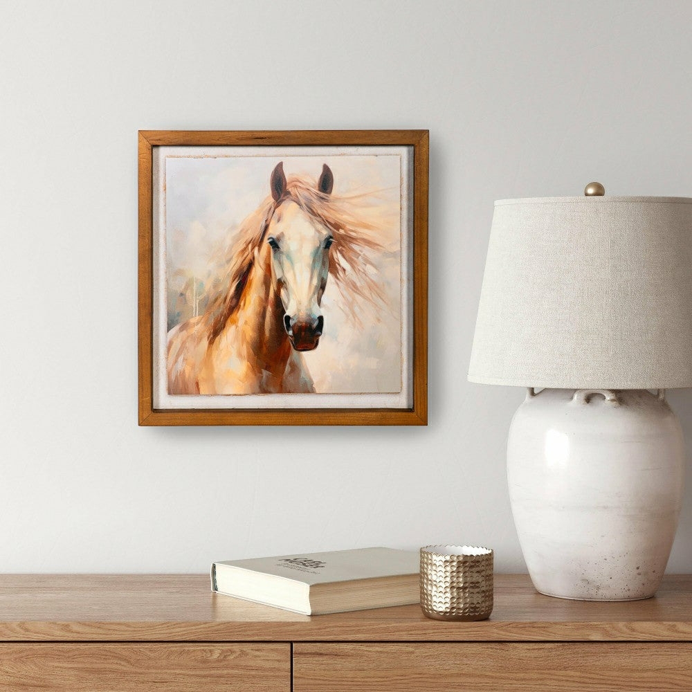 Plow & Hearth Horse Wooden Wall Décor, 15.8"L x 15.8"H