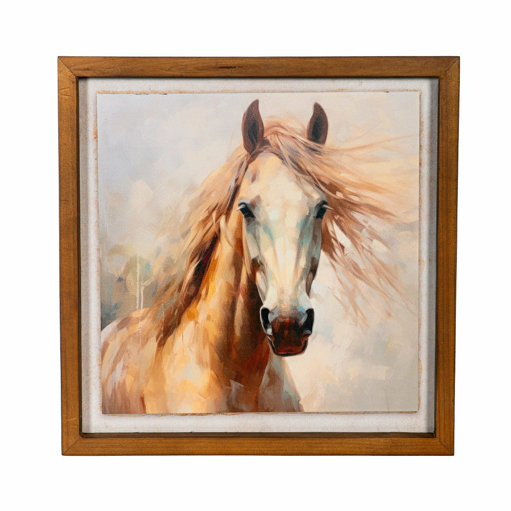 Plow & Hearth Horse Wooden Wall Décor, 15.8"L x 15.8"H