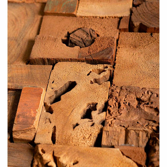 Plow & Hearth Javanese Wood Block Wall Art