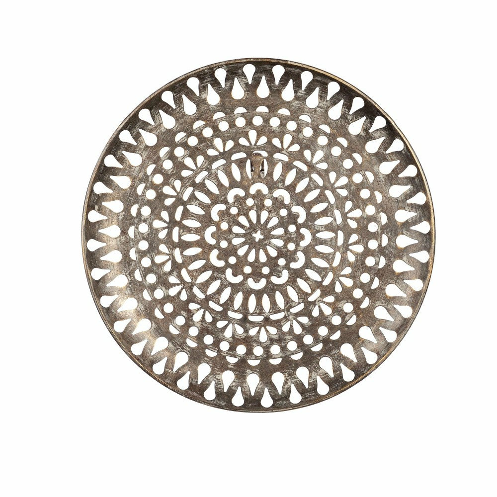 Plow & Hearth Silver Medallion Wall Décor, Set of 2