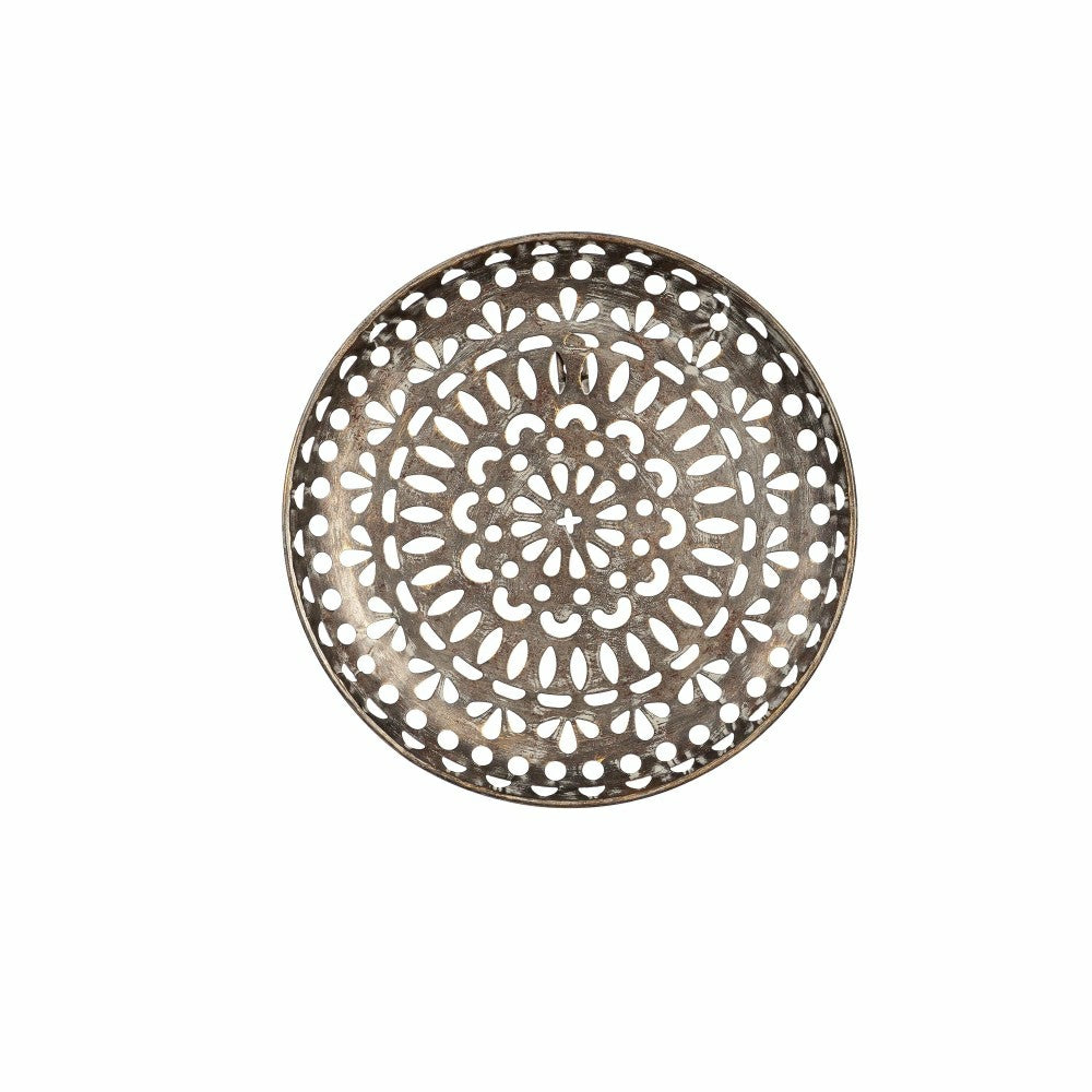 Plow & Hearth Silver Medallion Wall Décor, Set of 2