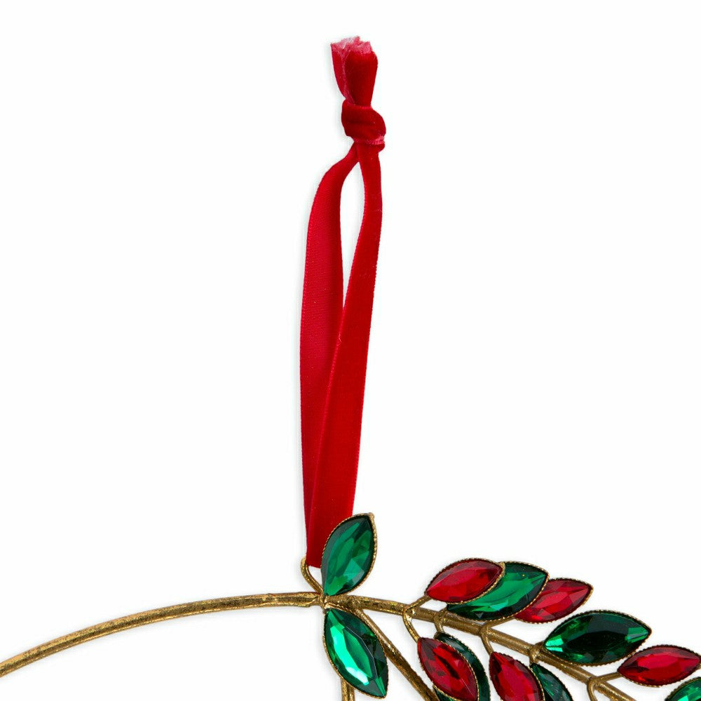 Plow & Hearth Jeweled Metal Holiday Wreath